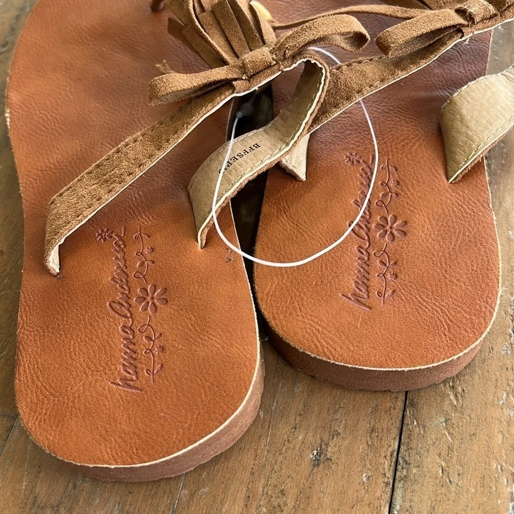 Hanna andersson fringed suede sandals